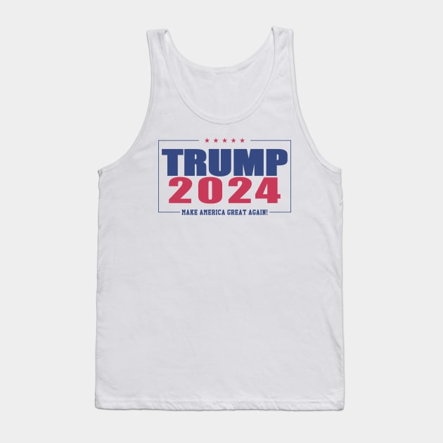 Trump 2024 Make America Great Again Tank Top by Nolinomeg